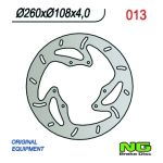 Disque de freins NG 260/108/4mm 6 trou