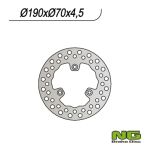 Disque de freins NG 190/70/4.5mm 3 trous, scooter Aprilia SR 50 Factory, Atlantic 125-200-250-300cc Disque de freins NG 190/70/4.5mm 3 trous, scooter Aprilia SR 50 Factory, Atlantic 125-200-250-300cc