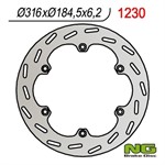 Disq. de freins NG 316/184.5/6.2mm 6trou