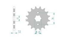 Pignon Honda 428/14D Pignon Honda 428/14D