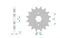 Pignon Honda, CBR 125R, 428/15D Pignon Honda, CBR 125R, 428/15D