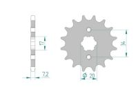 Pignon Honda, CBR 125R, 428/17D Pignon Honda, CBR 125R, 428/17D