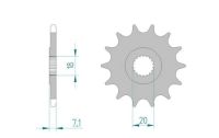 Pignon Suzuki, RM 125 2-t, 520/12D Pignon Suzuki, RM 125 2-t, 520/12D