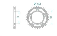 Zahnkranz verstärkt, HONDA für 525 kette, 43Z