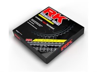 Kit chaîne RK 15 x 45 / 428 HSB, sans O-Ring, Honda CB 125 F Kit chaîne RK 15 x 45 / 428 HSB, sans O-Ring, Honda CB 125 F