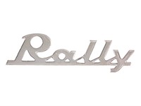 Emblème logo RALLY Vespa (91x22mm) chromé, Vespa Rally