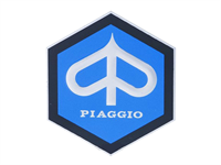 Emblème autocollant en hexagone alu, vélomoteur Piaggio Ciao / scooter Piaggio Vespa Emblème autocollant en hexagone alu, vélomoteur Piaggio Ciao / scooter Piaggio Vespa