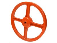 Roue avant orange, vélomoteur Piaggio Ciao, SI Roue avant orange, vélomoteur Piaggio Ciao, SI