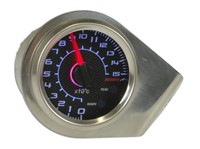 Thermometer Koso GP Style 48 rund, analog Carbon