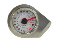 Thermometer Koso GP Style 48 rund, analog Weiss