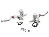 Kit leviers de frein MTKT complets, ARGENT, fraisés CNC (EMBRAYAGE GAUCHE et FREIN HYDRO DROIT)