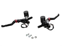 Kit maitre cylindre et leviers de frein CNC complets, NOIR, fraisés (embrayage/frein GAUCHE et frein droit)