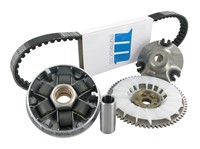 Kit variateur rechange avec joue fixe / courroie, 19x15.5mm Piaggio 50cc moteur long à partir de 1998 Kit variateur rechange avec joue fixe / courroie, 19x15.5mm Piaggio 50cc moteur long à partir de 1998