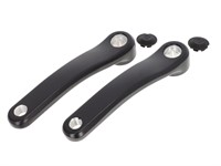 Paire de manivelles de pédaliers Pony GTX / Cross, 4 pans, bombée, noir