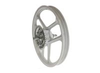 Jante/Roue arrière 16" blanche complète, sans pneu, vélomoteurs Pony Cross/GTX