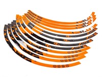 Felgenrandaufkleber Kit 17 Stage6 orange - schwarz