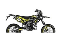Kit sticker déco STAGE6, moto 50cc Beta RR jaune - noir