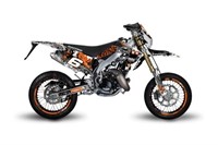 Kit déco Stage6 orange-blanc, moto 50cc Honda HM / Vent