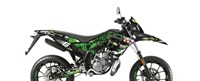 Dekorkit Verkleidung Stage6 Derbi X-Treme Euro 4 grün - schwarz Dekorkit Verkleidung Stage6 Derbi X-Treme Euro 4 grün - schwarz