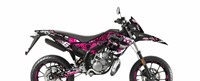 Dekorkit Verkleidung Stage6 Derbi X-Treme Euro 4 rosa - schwarz