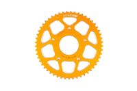 Couronne Stage6 alu CNC orange 53 dents type 420, moto 50cc Rieju MRT Couronne Stage6 alu CNC orange 53 dents type 420, moto 50cc Rieju MRT