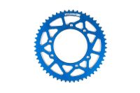Couronne Stage6 alu 53 dents type 420 CNC bleu, moto 50cc Derbi Senda DRD Pro / Racing Couronne Stage6 alu 53 dents type 420 CNC bleu, moto 50cc Derbi Senda DRD Pro / Racing