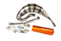Auspuffanlage Stage6 Streetrace 70cc high mount CNC orange Derbi Senda Auspuffanlage Stage6 Streetrace 70cc high mount CNC orange Derbi Senda