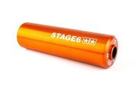 Silencieux Stage6 50 - 80cc passage gauche orange Silencieux Stage6 50 - 80cc passage gauche orange