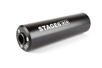 Silencieux Stage6 50 - 80cc passage droit noir Silencieux Stage6 50 - 80cc passage droit noir