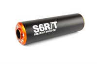 Silencieux Stage6 R/T 80 - 100cc passage droit noir / orange