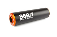 Silencieux Stage6 R/T 80 - 100cc passage droit noir / orange Silencieux Stage6 R/T 80 - 100cc passage droit noir / orange
