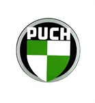 Autocollant/sticker PUCH blanc/vert (1pce)
