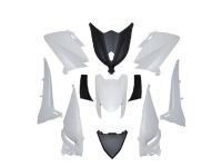 Kit carrosserie complet 11pcs, blanc brillant, Yamaha T-Max 530cc à partir de 2012 Kit carrosserie complet 11pcs, blanc brillant, Yamaha T-Max 530cc à partir de 2012