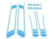 Aufkleber Puch links + rechts blau Aufkleber Puch links + rechts blau
