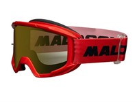 Masque lunette MALOSSI rouge, motocross / DH VTT / ski Snowboard / vélo etc...