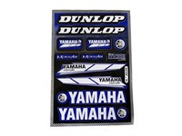 Set de stickers/autocollants, bleu, YAMAHA / DUNLOP