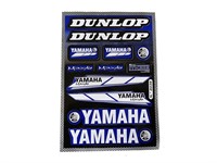 Set de stickers/autocollants, bleu, YAMAHA / DUNLOP Set de stickers/autocollants, bleu, YAMAHA / DUNLOP