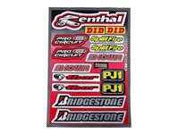 Set stickers/autocollants, rouge, BRIDGESTONE