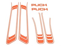 Kit déco/autocollants Puch orange, gauche + droit