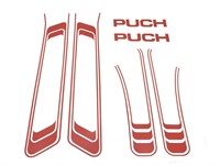 Kit déco/autocollants Puch rouge, gauche + droit Kit déco/autocollants Puch rouge, gauche + droit