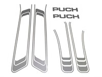 Kit déco/autocollants Puch grises, gauche + droit Kit déco/autocollants Puch grises, gauche + droit