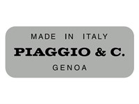 Aufkleber MADE IN ITALY PIAGGIO & C. / GENOVA