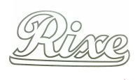 Aufkleber "Rixe" Wasserabziehbild silber grau klein Aufkleber "Rixe" Wasserabziehbild silber grau klein