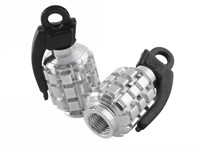 Bouchons de valve STR8, type grenade, CHROME