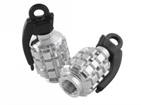 Bouchons de valve STR8, type grenade, CHROME Bouchons de valve STR8, type grenade, CHROME