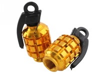 Bouchons de valve STR8, type grenade, GOLD