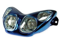 Optique de phare avant STR8 Quattro Aerox/Nitro, bleu