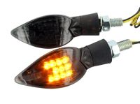 Blinker STR8 Curve LED Black-Line, schwarz-transparent, mit ECE Blinker STR8 Curve LED Black-Line, schwarz-transparent, mit ECE