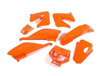 Kit carrosserie/plastiques 8pcs Derbi Senda, orange