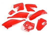 Kit carrosserie/plastiques 8pcs Derbi Senda, rouge Kit carrosserie/plastiques 8pcs Derbi Senda, rouge